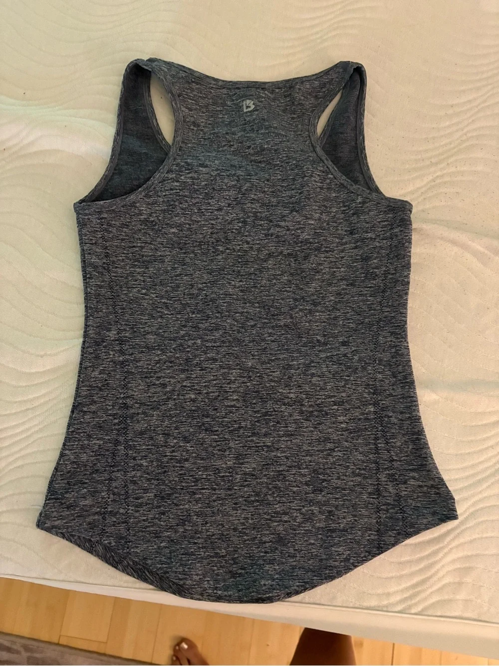 BuffBunny Heather Blue Racerback Tank - Picture 2 of 4